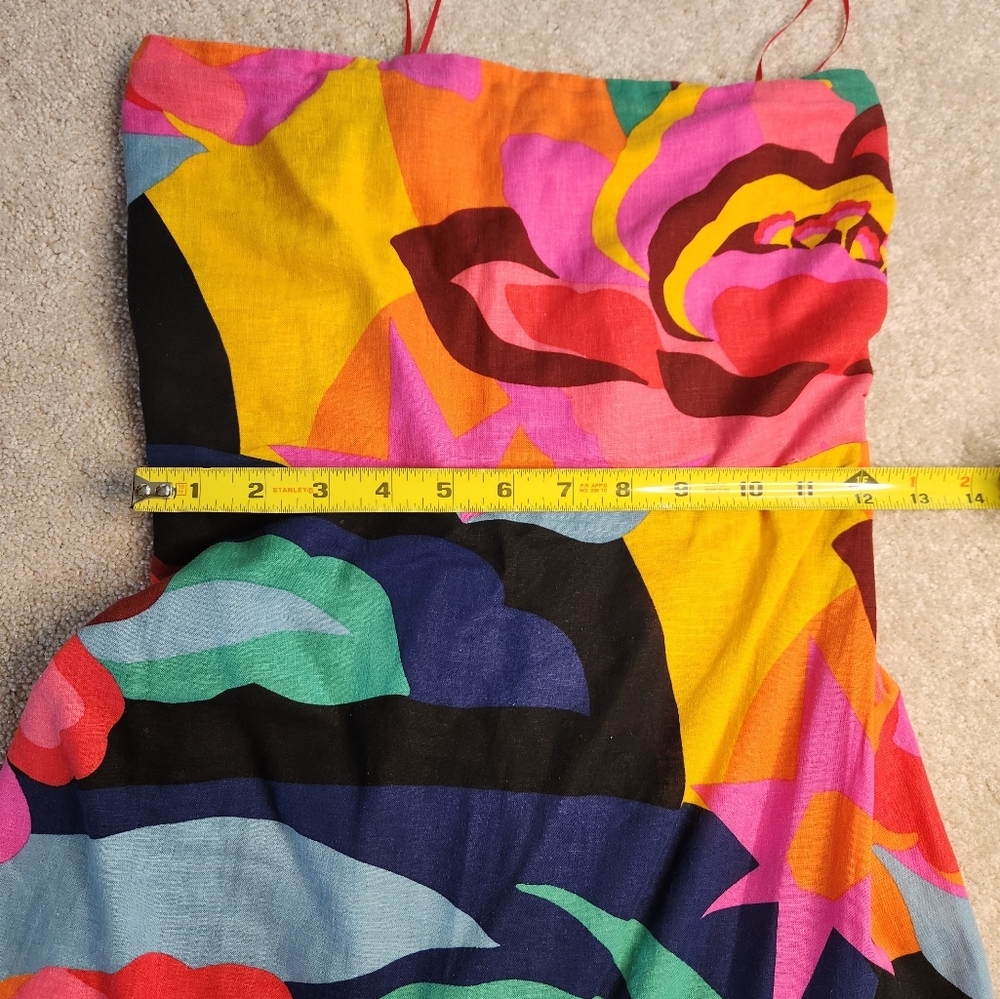 Olivaceous Strapless Maxi Dress Floral Multicolor Boho Size Small - Picture 9 of 10